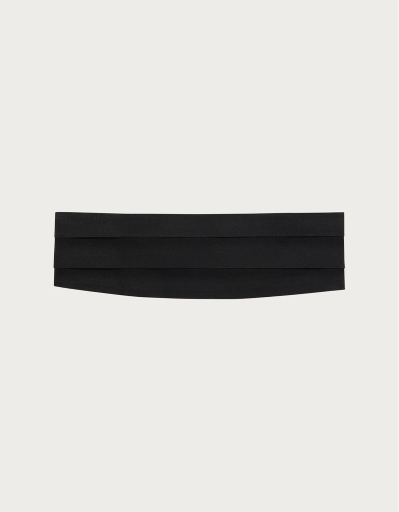 Medium Black Silk cummerband