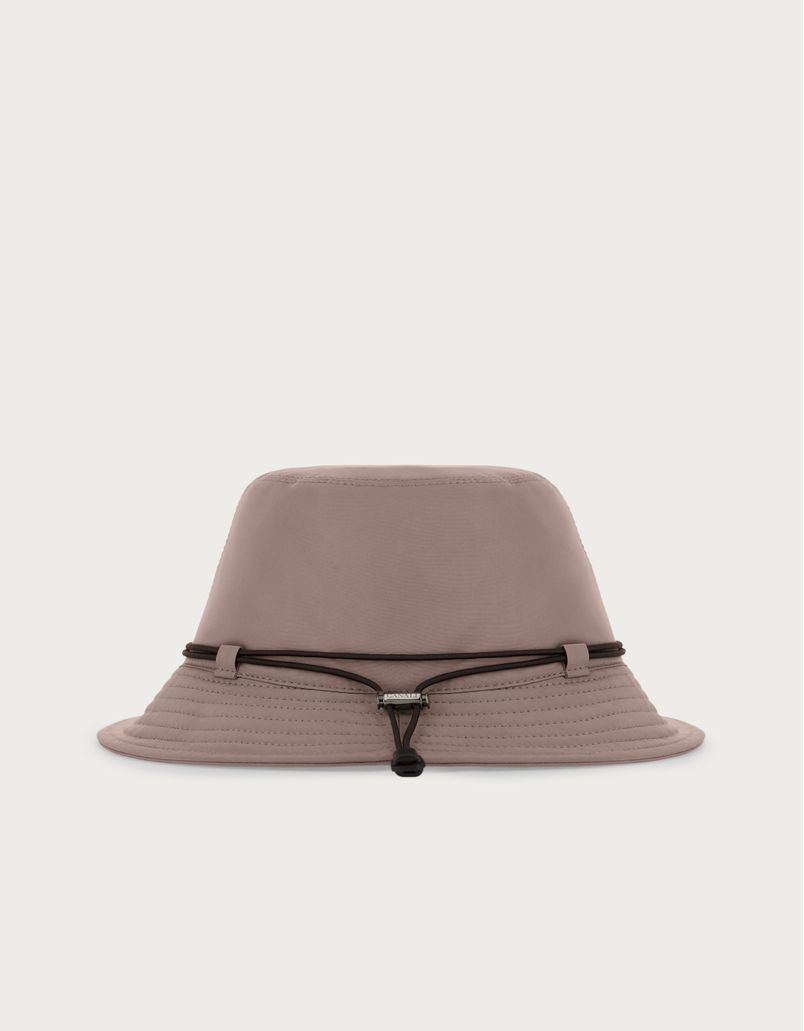 Bucket hat in dove grey nylon