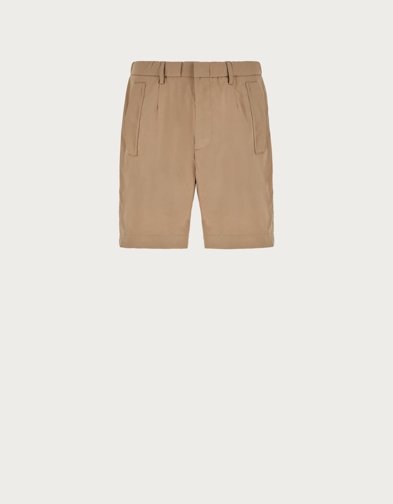 Bermuda shorts in camel technical fabric Canali US