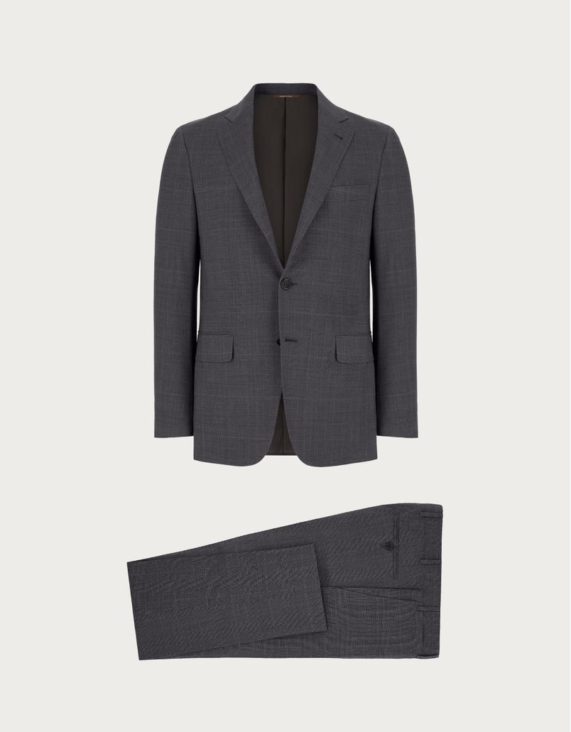 Grey Kei suit in Impeccabile Prince of Wales wool