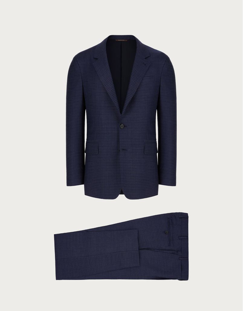 Suit in blue wool