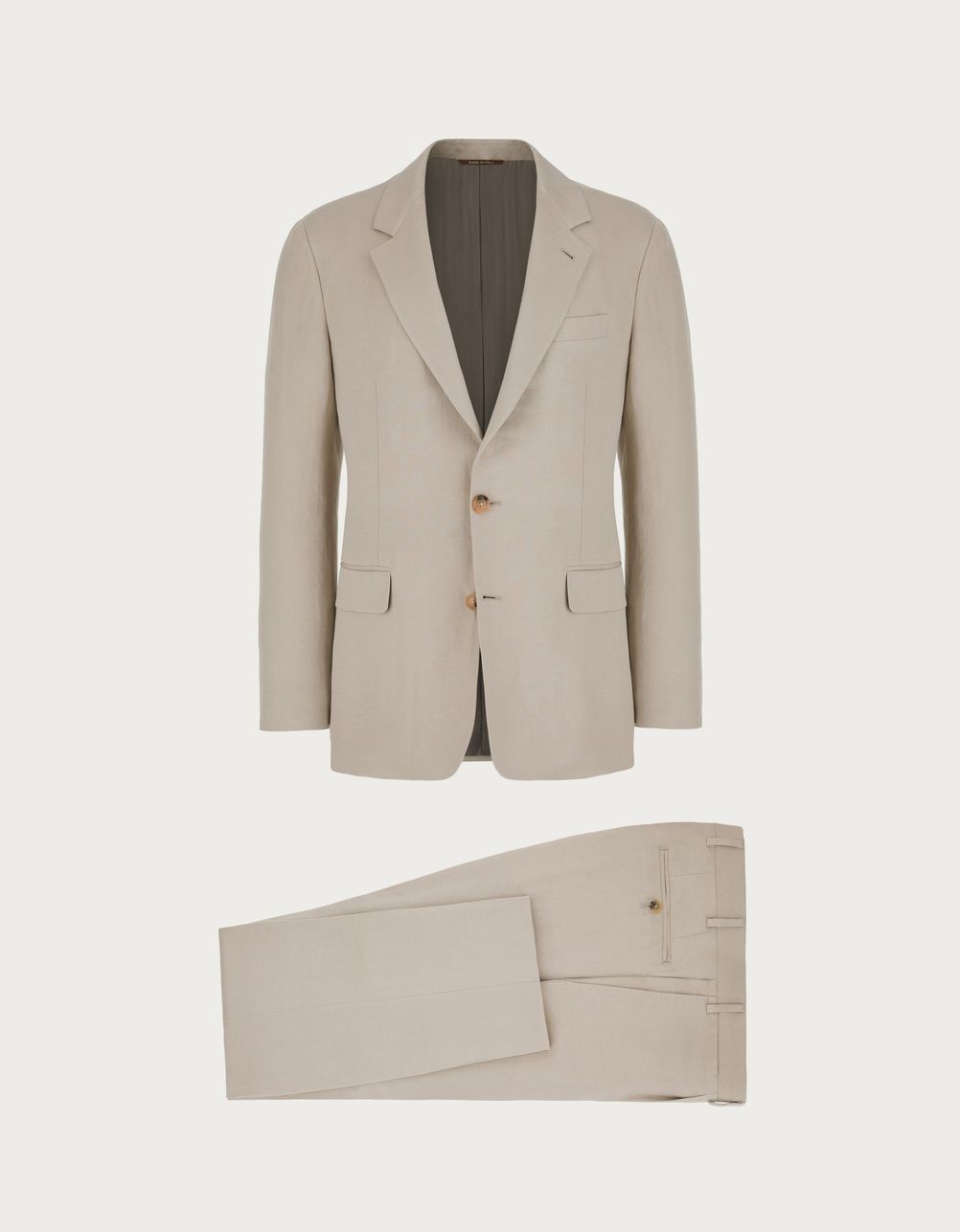 Suit in natural linen and silk - Exclusive