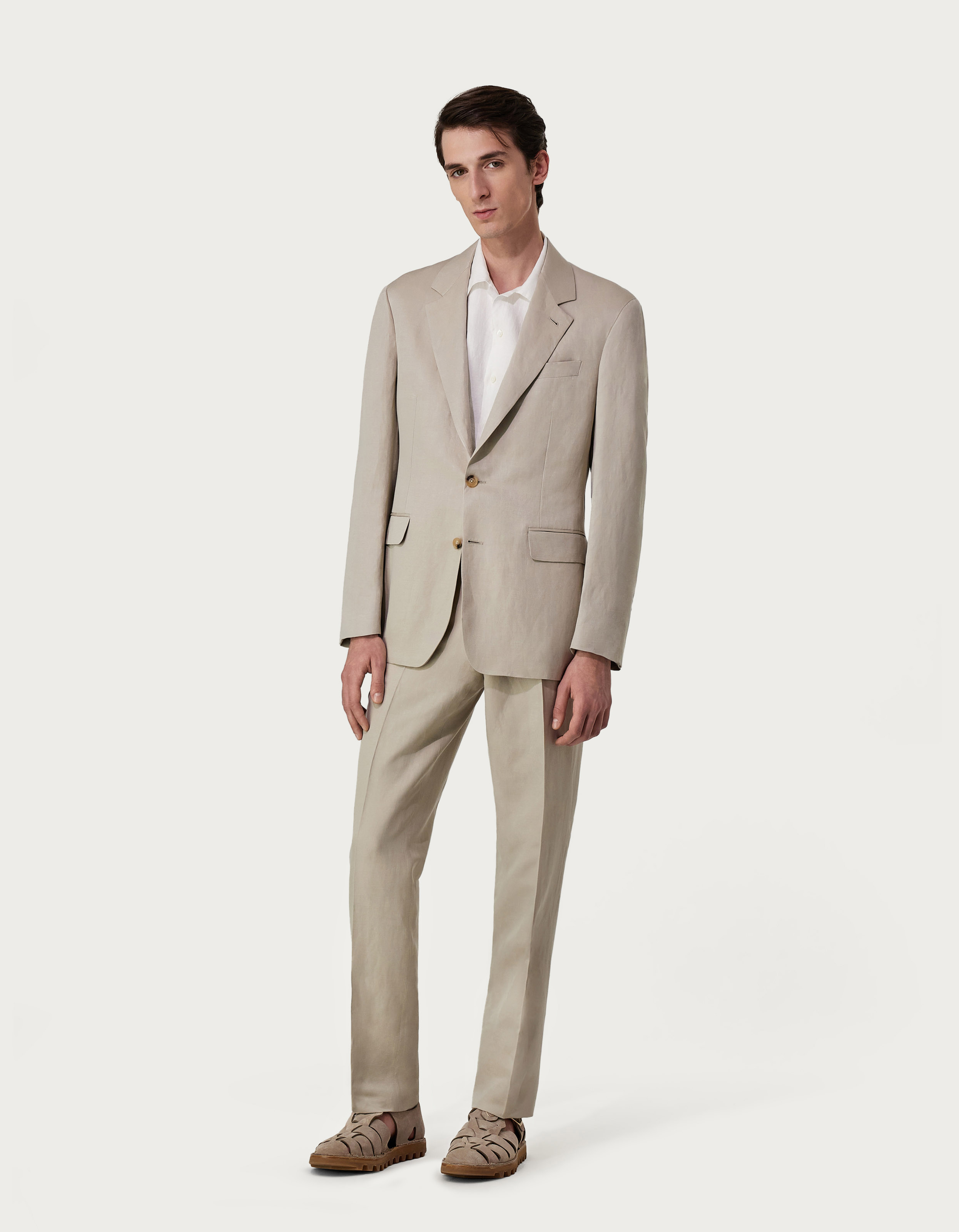 Suit in natural linen and silk - Exclusive - Canali US