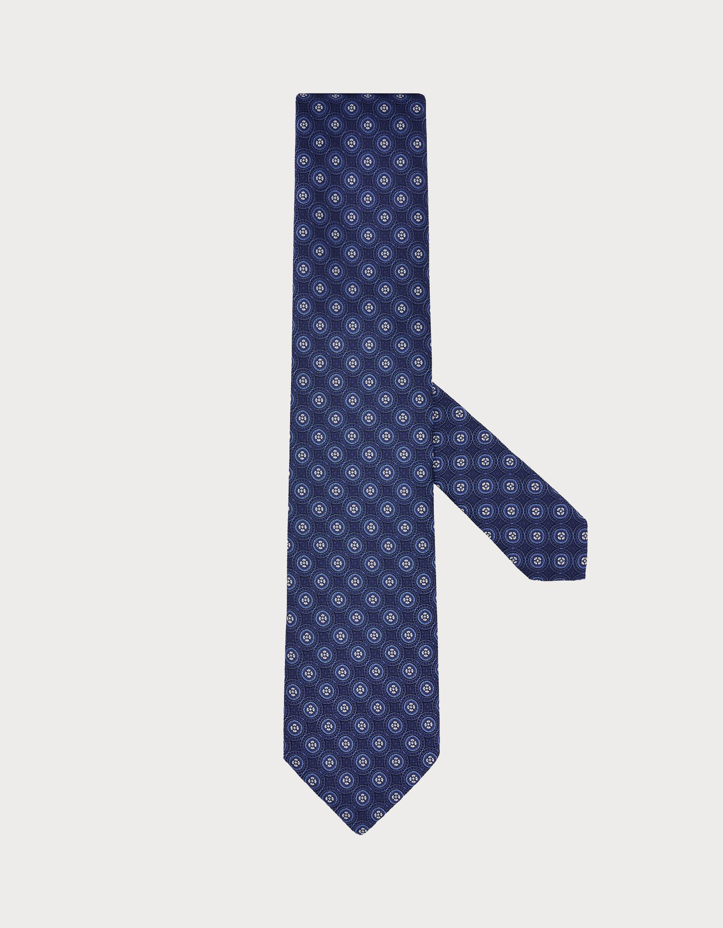 Italian silk tie in blue - Canali US