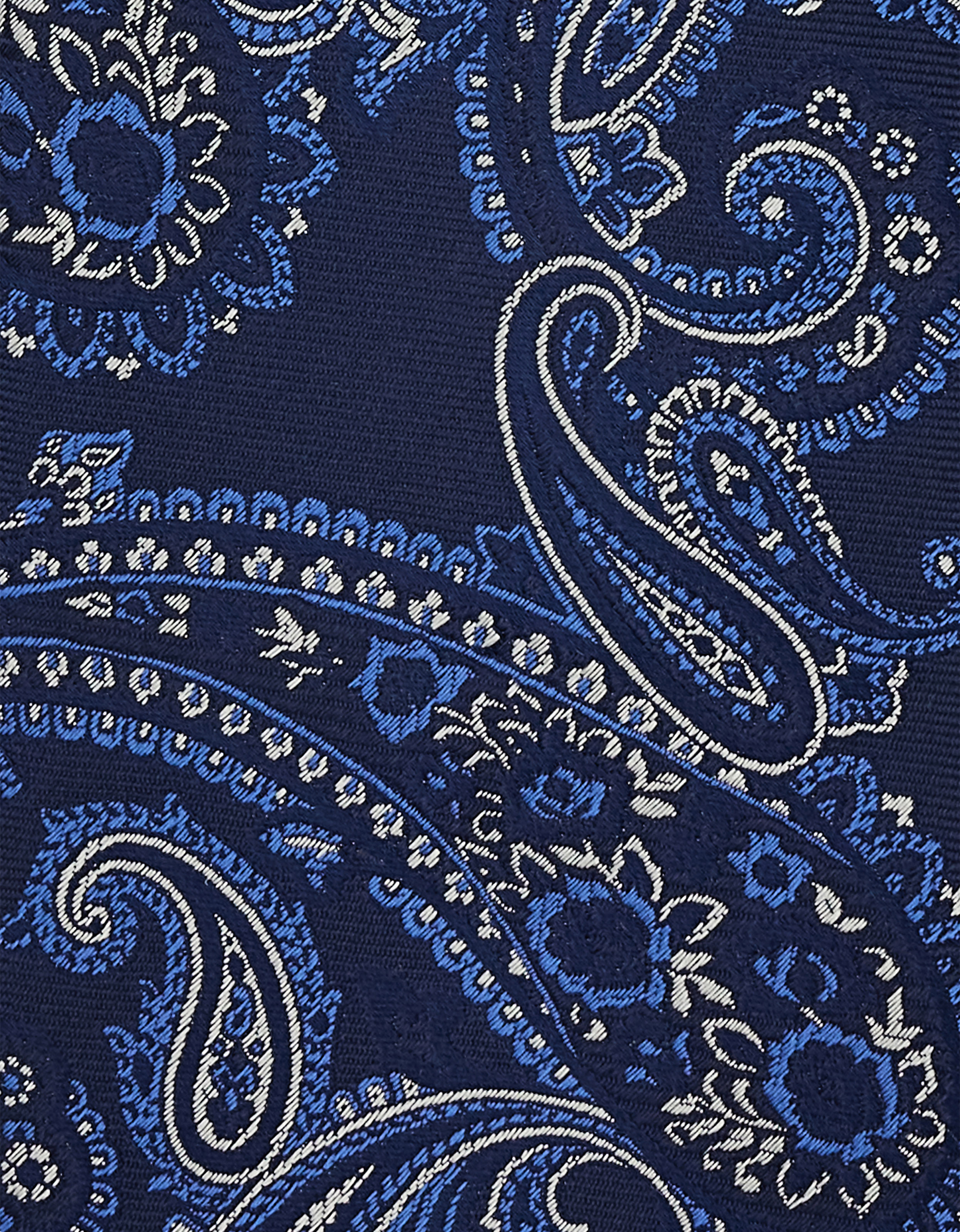 The Limited - Blue & purple paisley semi-sheer V-neck top, L