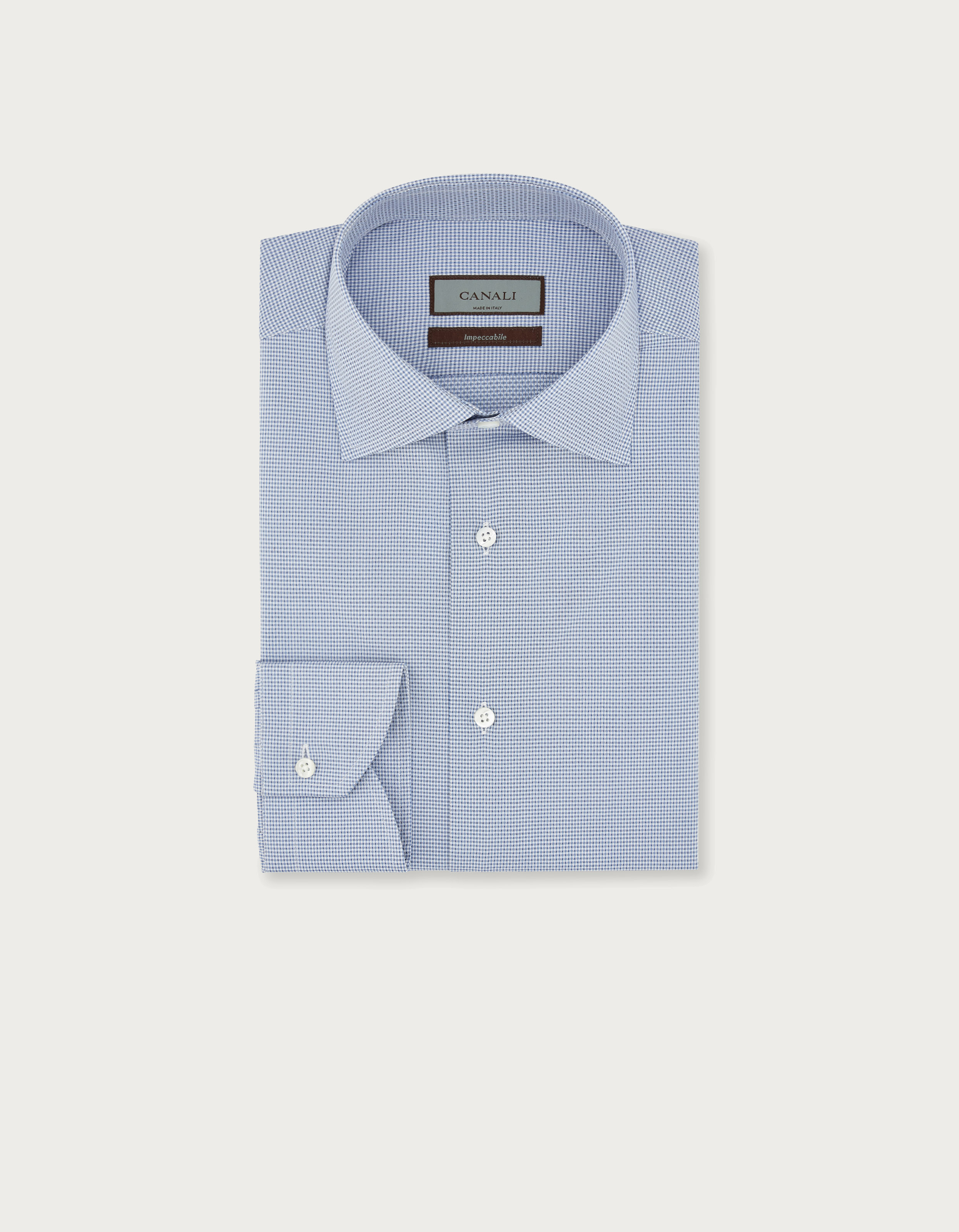 Canali Dress Shirt Light Blue 42 - 16 1/2 Modern Fit - Tie Deals