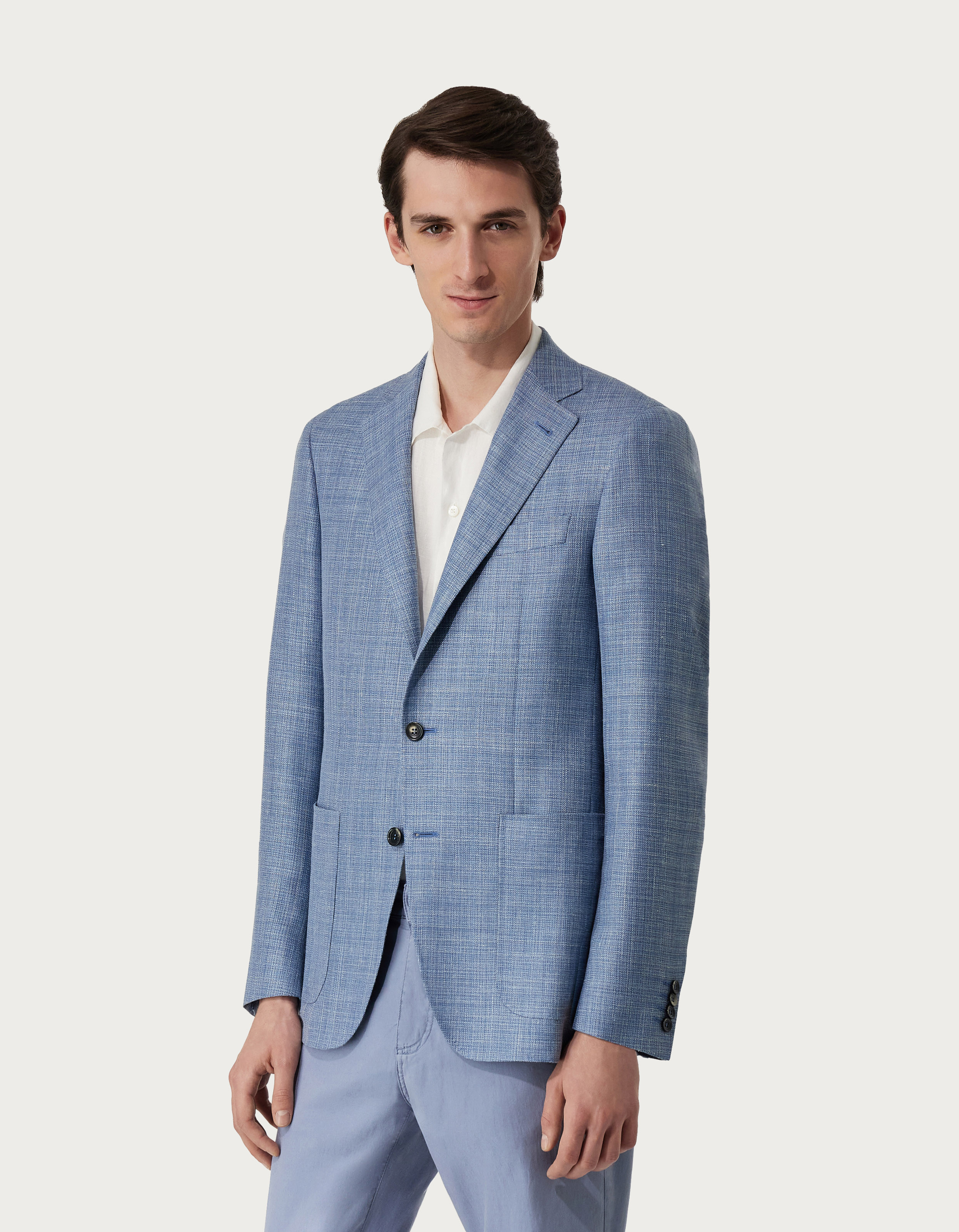 Casual Linen Blazer - Short Bronzer Linen Jacket - Linen Blazer with 3–  SAINLY