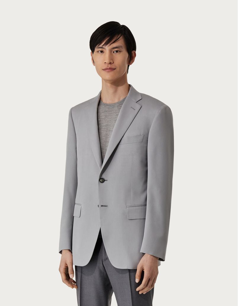 Grey blazer in silk - Exclusive