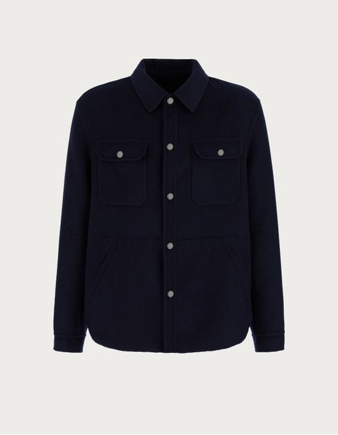 Canali reversible shirt jacket - Blue