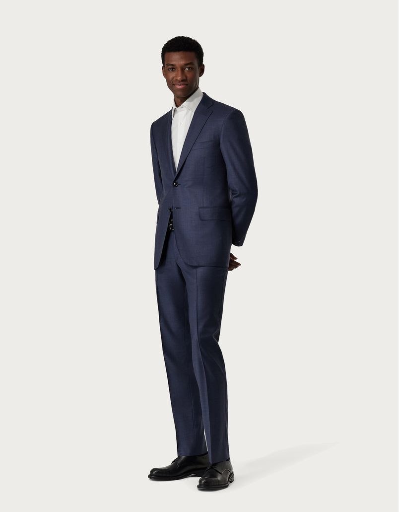 Blue suit in 170's wool and silk - Exclusive