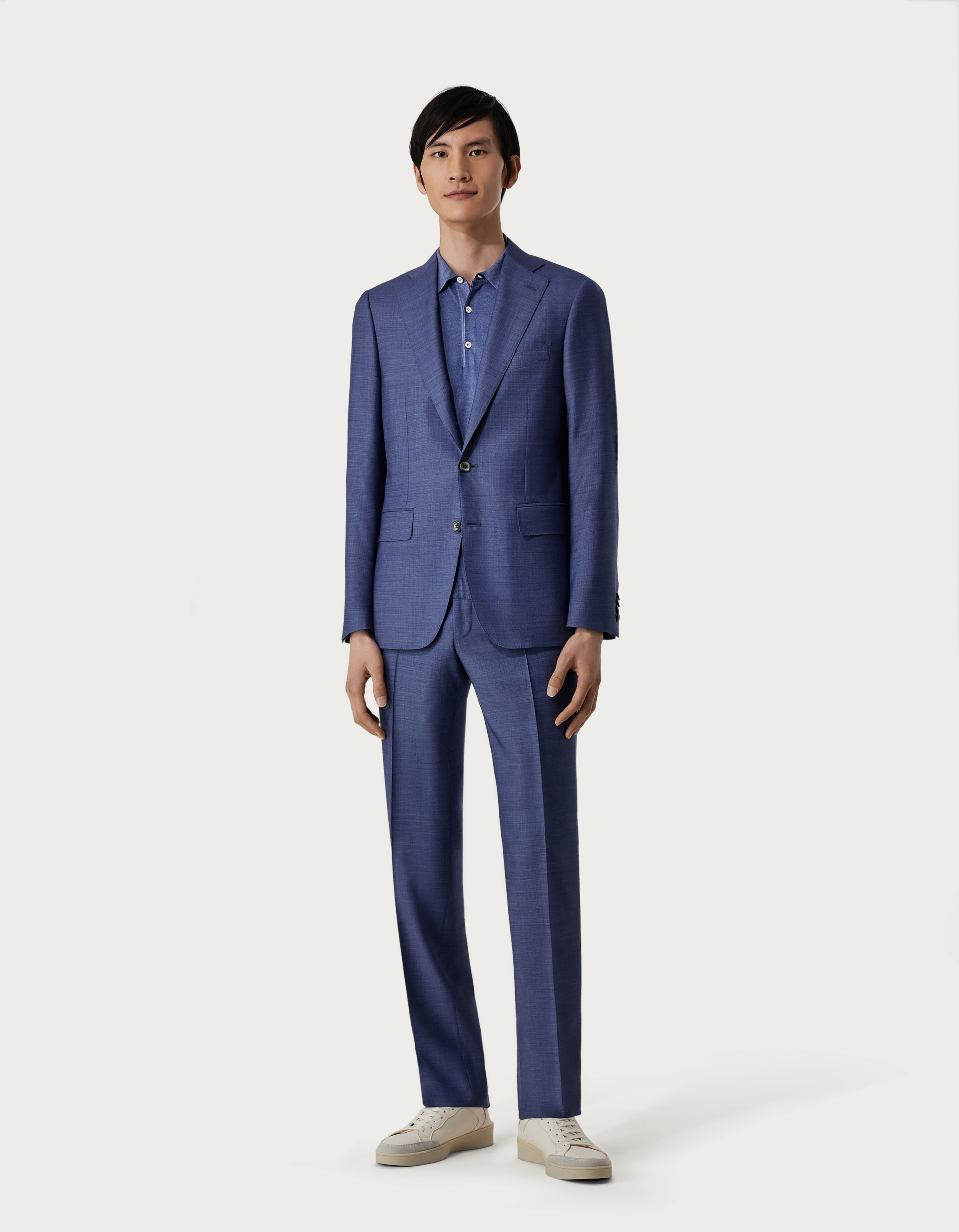 Light blue suit in wool - Canali US