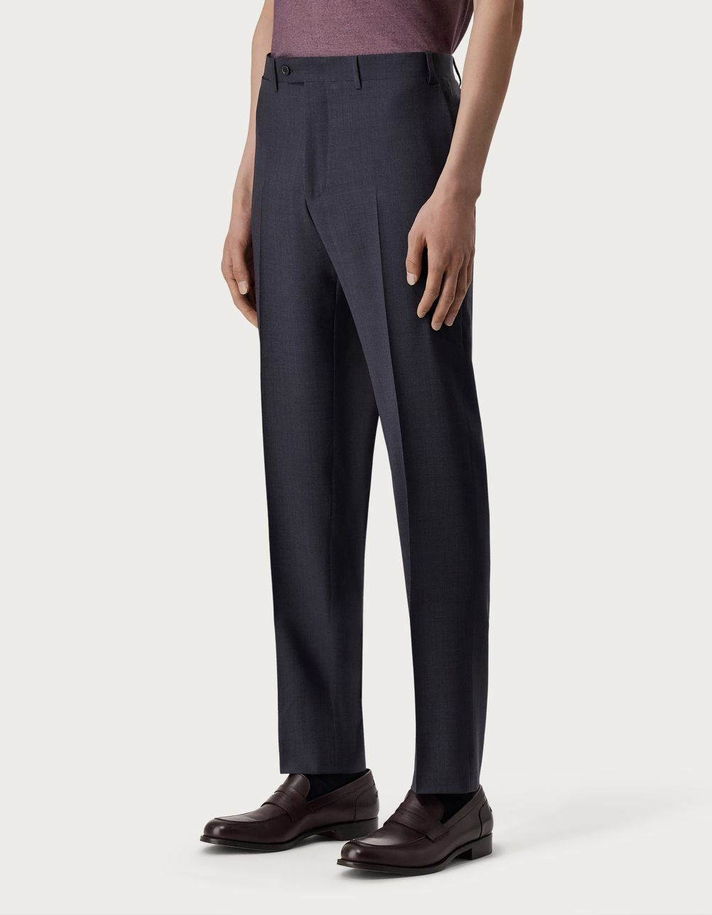 Impeccabile wool pants in grey