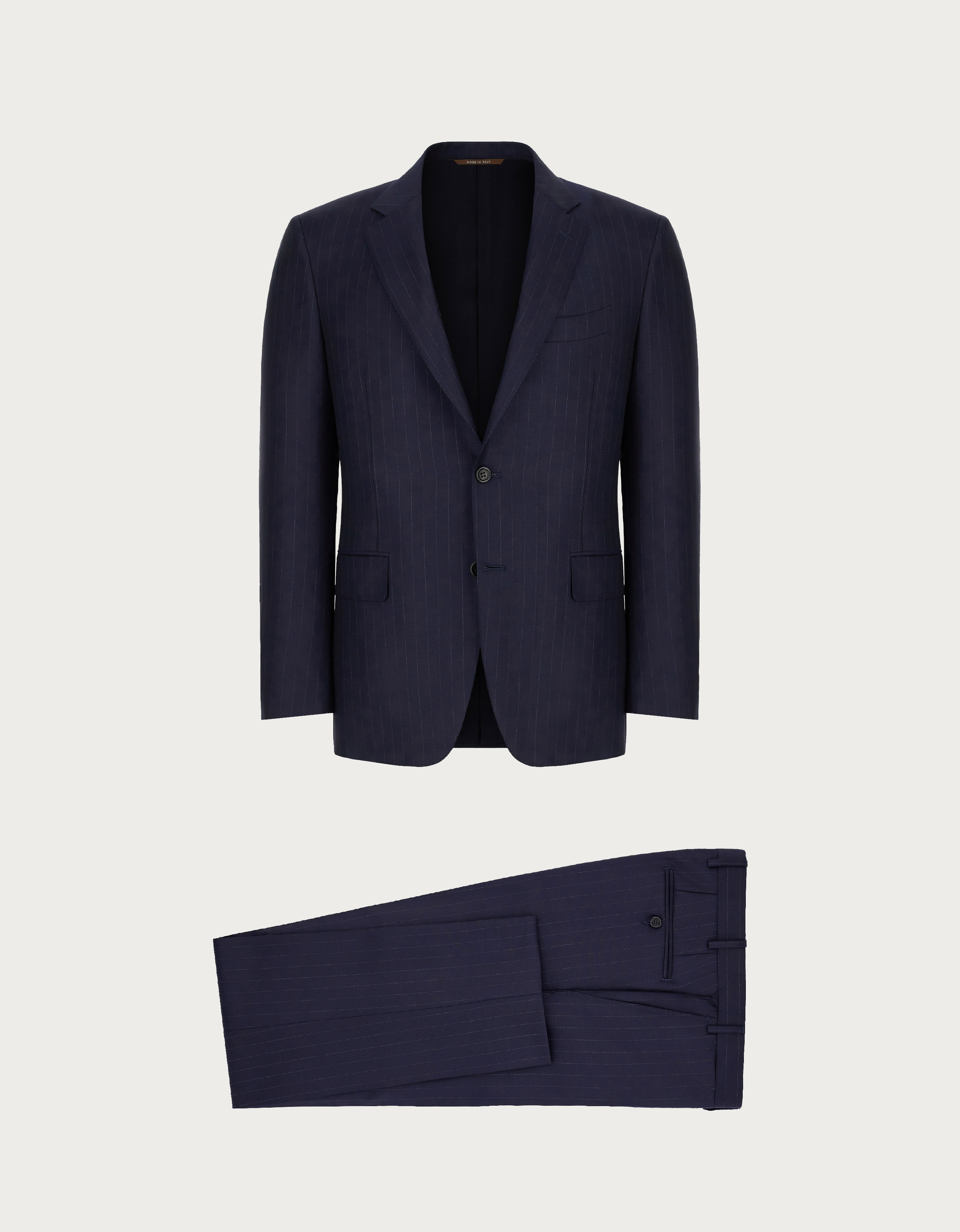 Pinstripe suit in navy blue wool - Canali US Pinstripe suit in navy blue wool - Canali US