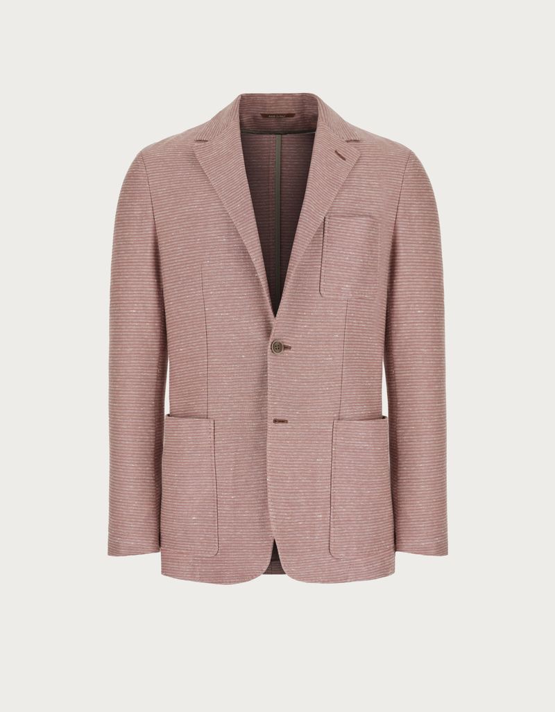 Pink shops blazer white buttons