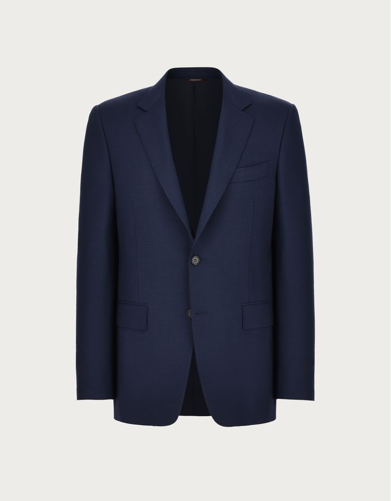 Blue pure travel wool blazer