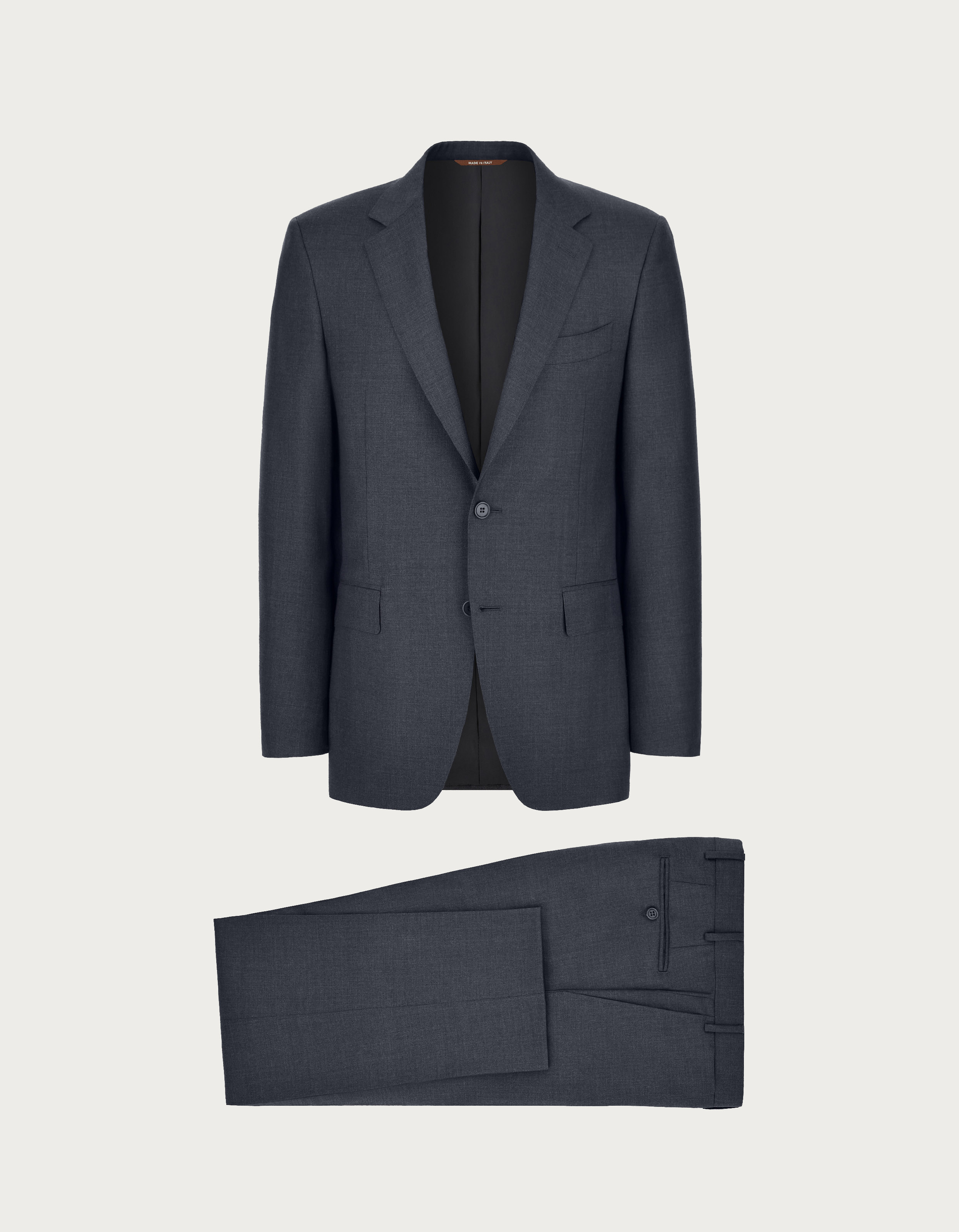 Charcoal grey pure wool suit - Canali US