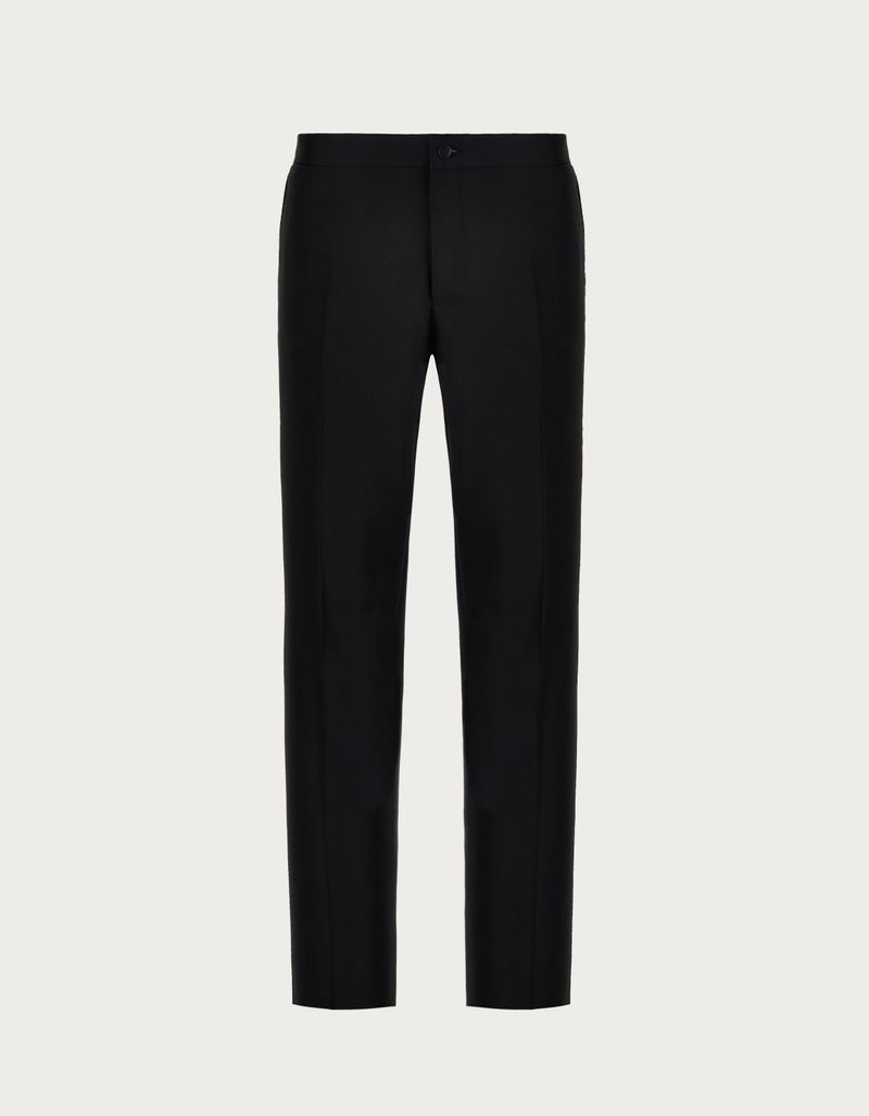 Pants in black wool