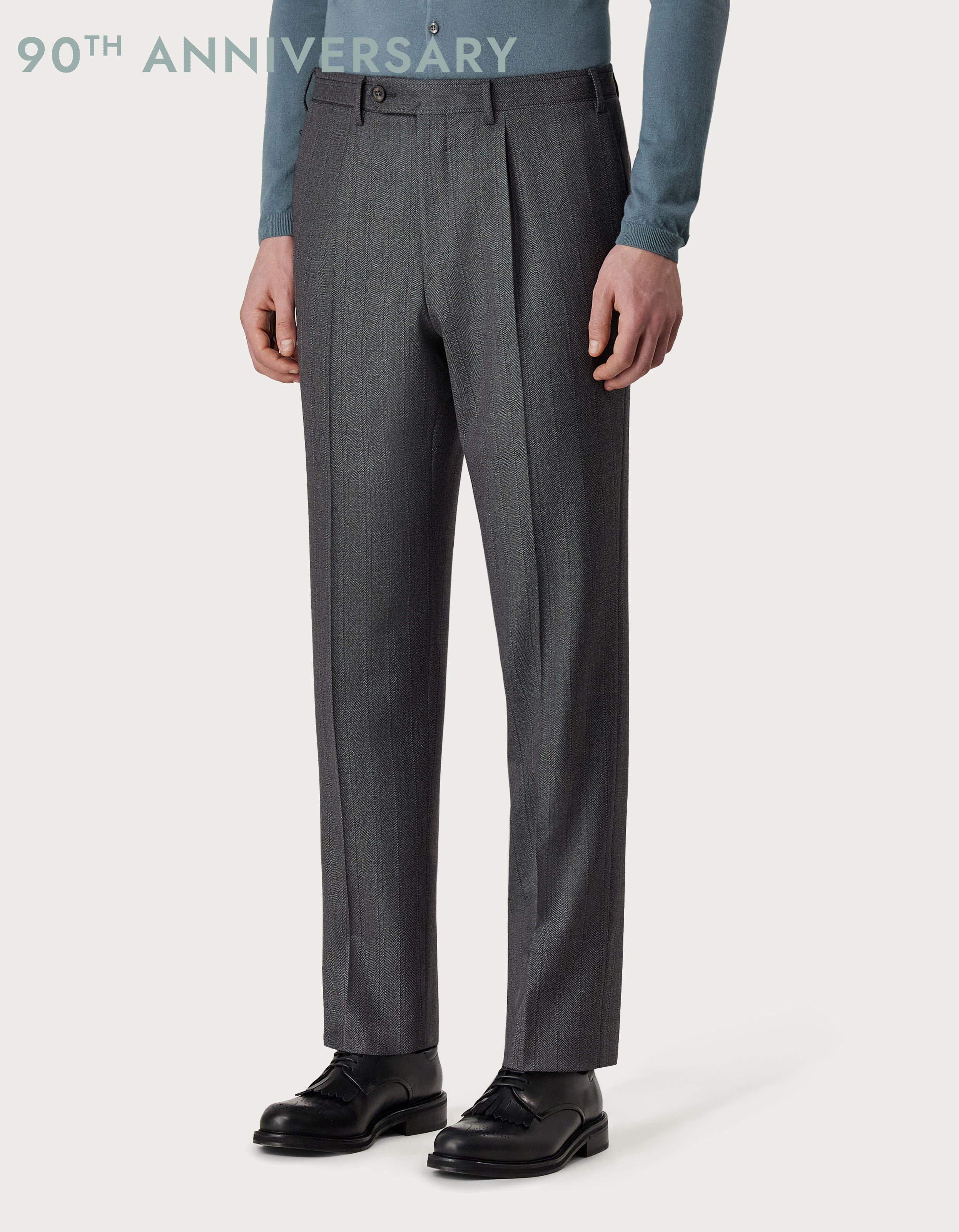 Summer Wool Easy Slacks Pants MEN - 45r