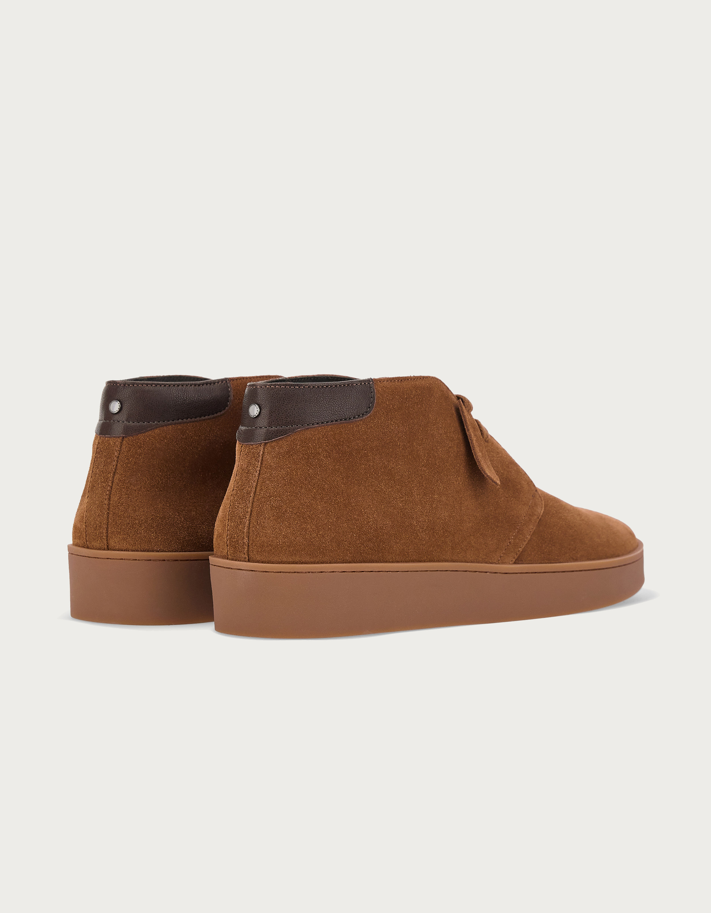 Desert boot in suede with cowhide - tobacco colour - Canali US