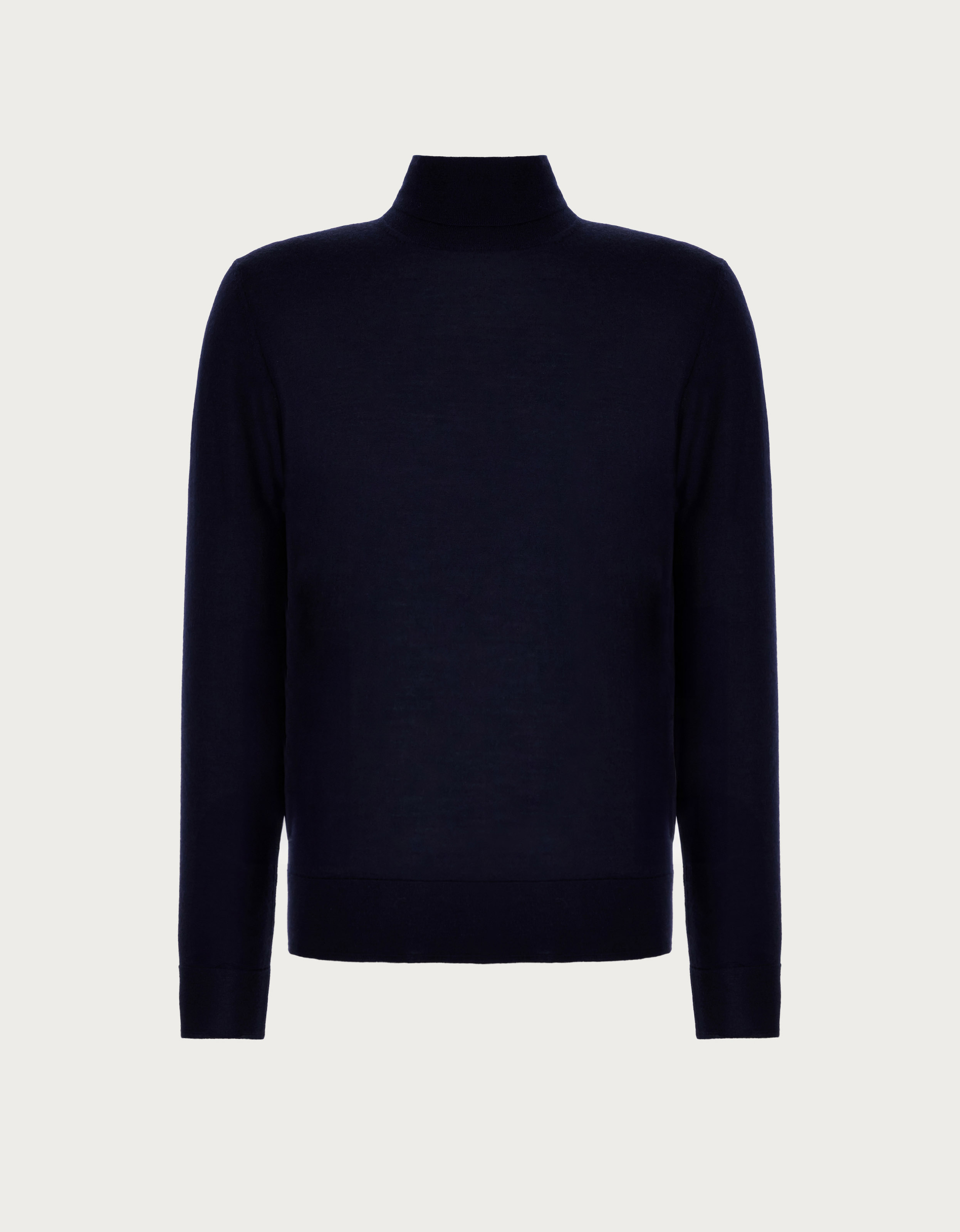 Navy blue cashmere wool and silk men s turtleneck Canali US