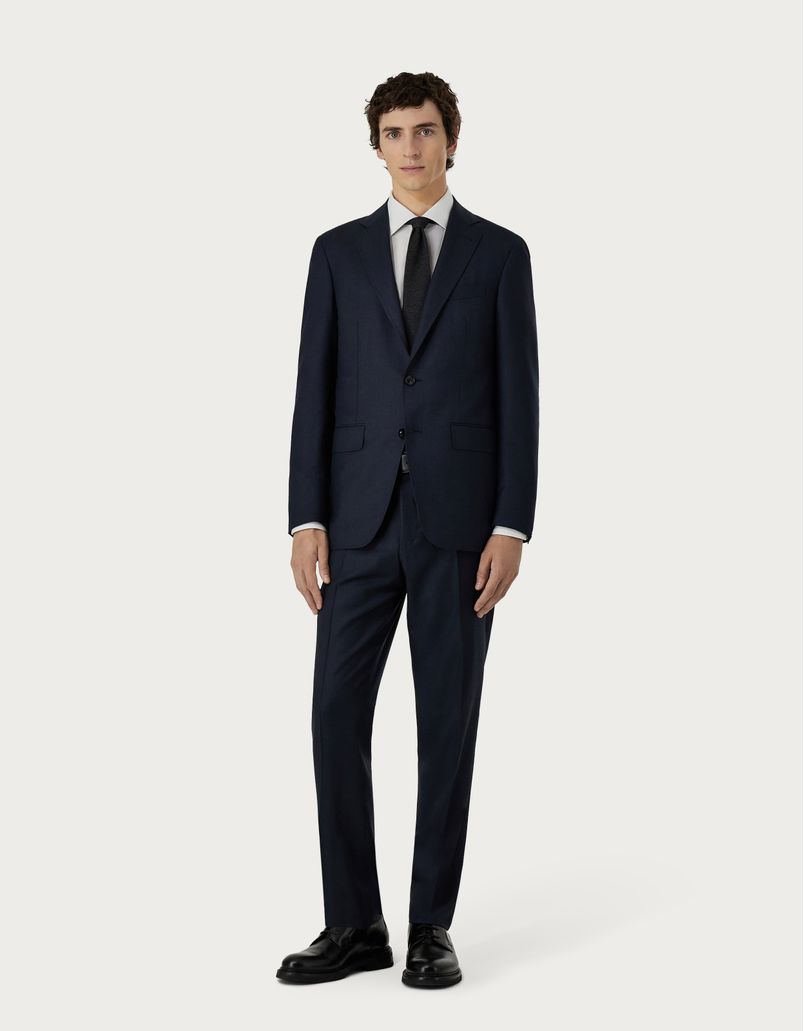 Navy blue Kei suit in cashmere