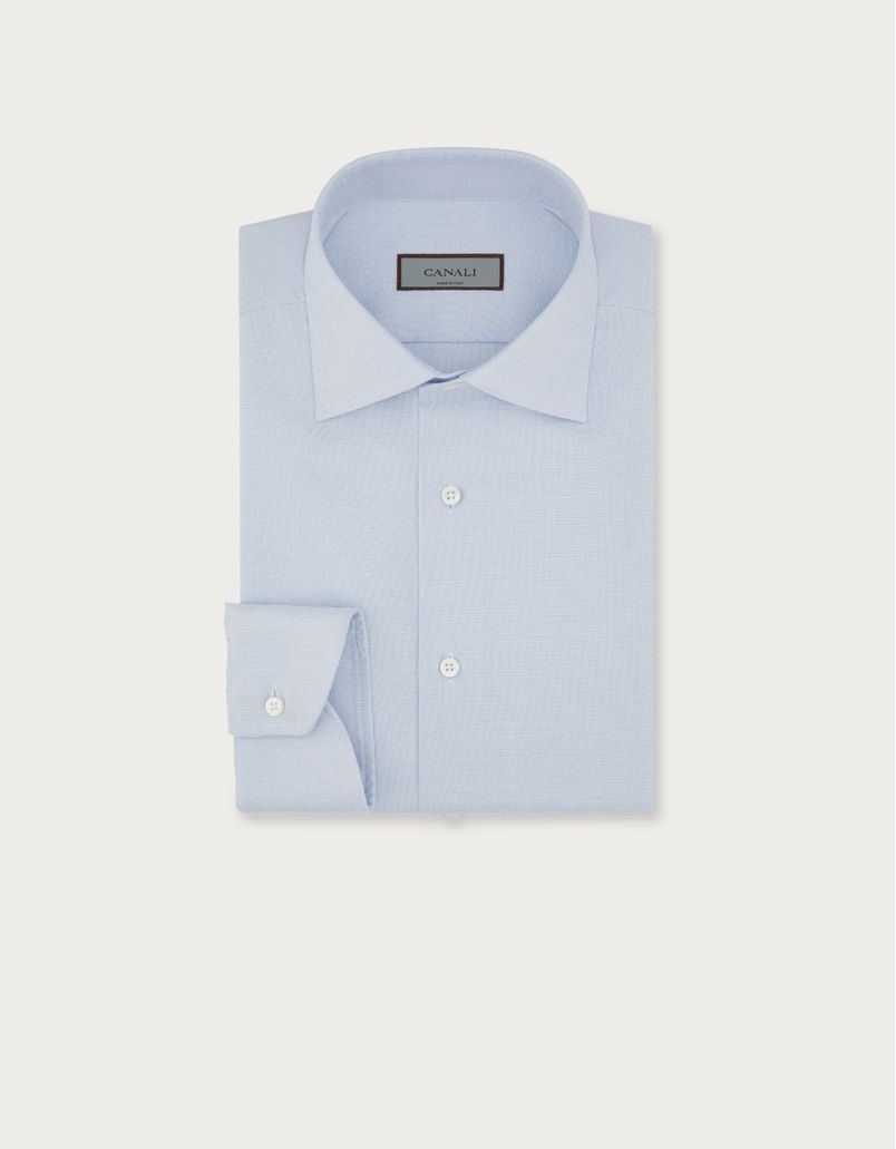 Regular-fit shirt in light blue cotton