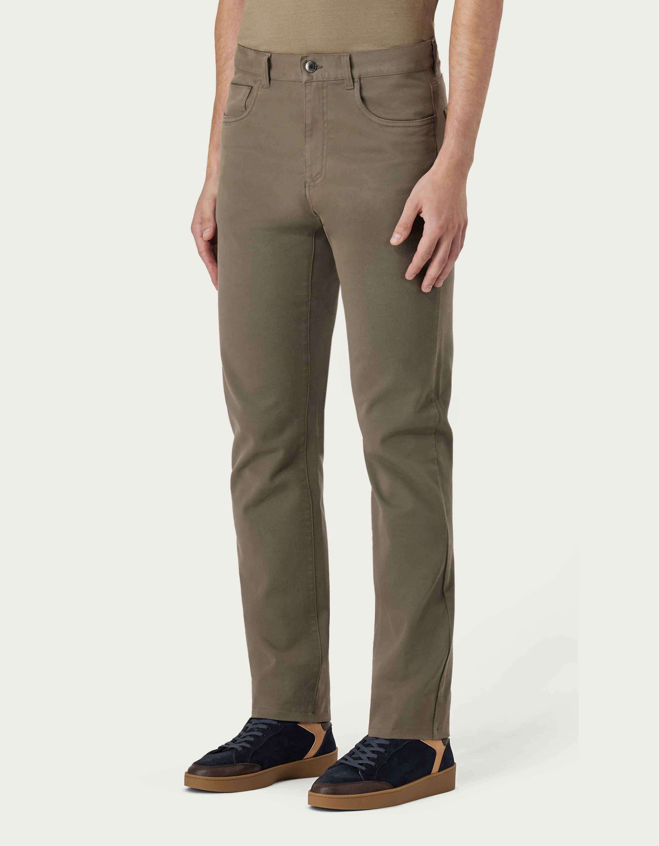 Men's five-pocket pants in Cotton Twill - Canali US