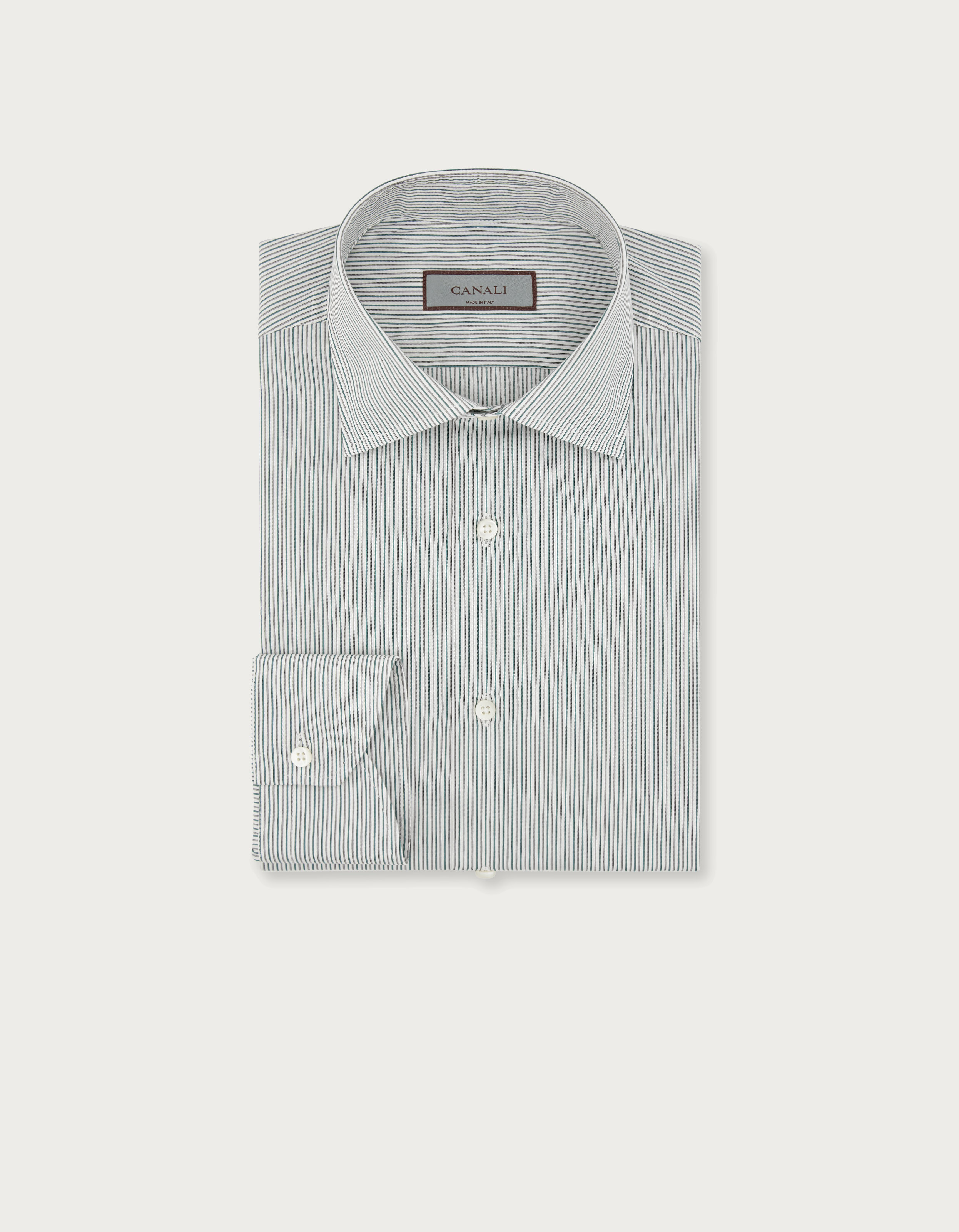 DANTON MEN'S OXFORD BAND COLLAR SHIRT PATTERN