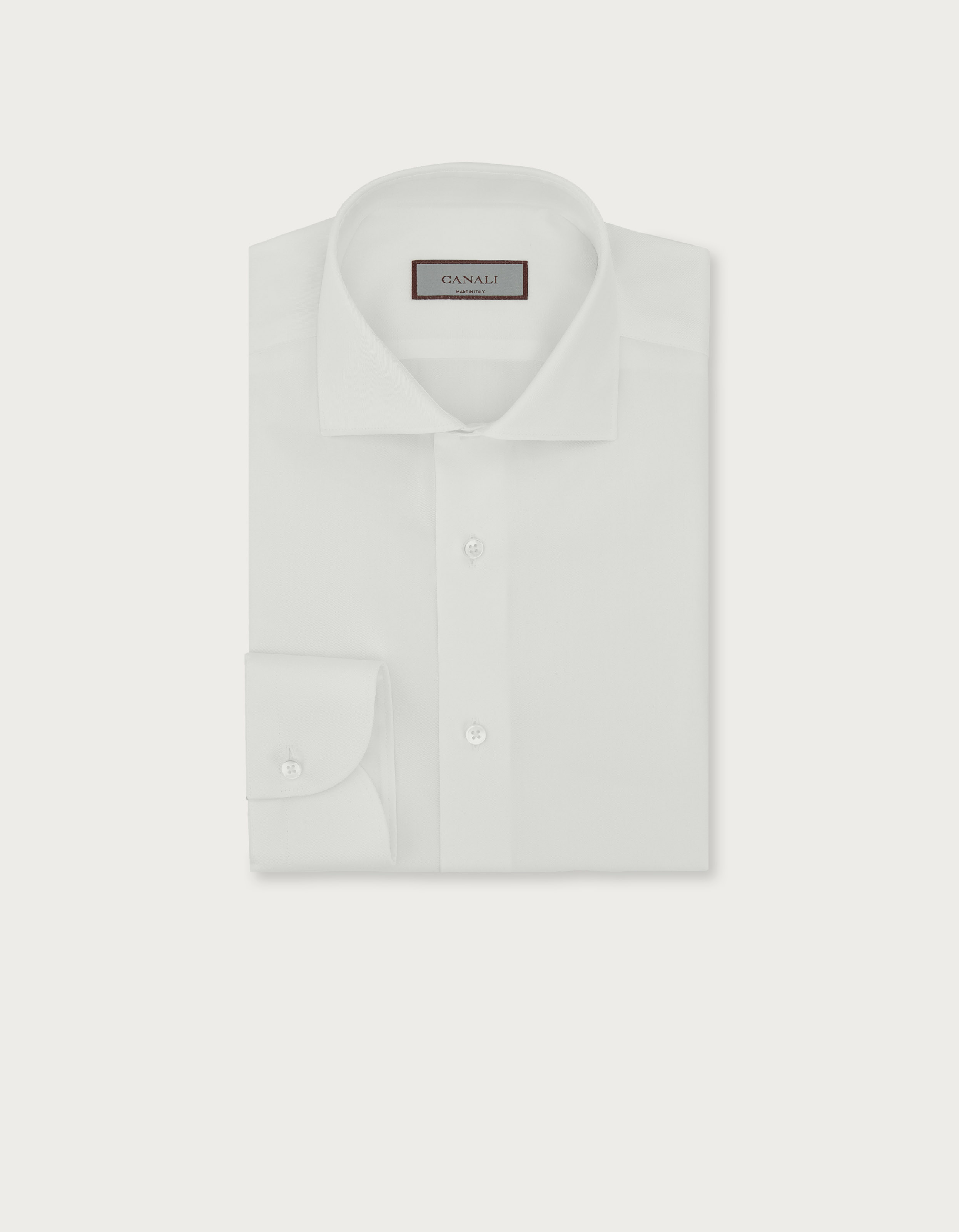 Slim fit shirt in white cotton